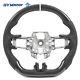 Real Carbon Fiber Steering Wheel For 15-23 Ford Mustang GT EcoBoost shelby White