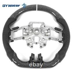 Real Carbon Fiber Steering Wheel For 15-23 Ford Mustang GT EcoBoost shelby White