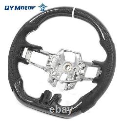 Real Carbon Fiber Steering Wheel For 15-23 Ford Mustang GT EcoBoost shelby White