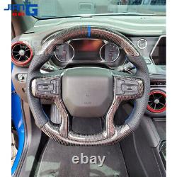 Real Carbon Fiber Steering Wheel For 19-22 GMC Sierra Chevrolet Silverado 1500