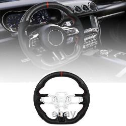 Real Carbon Fiber Steering Wheel For Ford Mustang EcoBoost GT 2018-2023 withHeated
