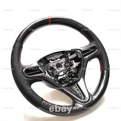 Real Carbon Fiber Steering Wheel For Honda CIVIC Fd2/fn2 Red Accent /leather