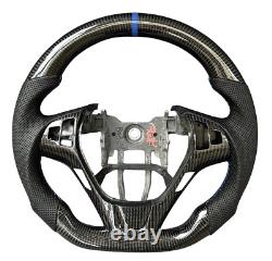 Real Carbon Fiber Steering Wheel For Hyundai Genesis Steering Wheel 09-16 Blue