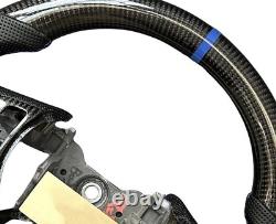 Real Carbon Fiber Steering Wheel For Hyundai Genesis Steering Wheel 09-16 Blue