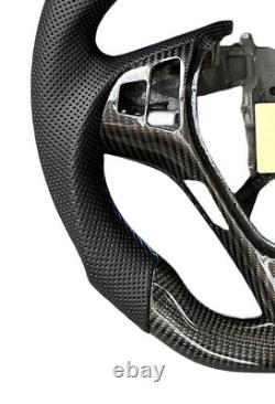 Real Carbon Fiber Steering Wheel For Hyundai Genesis Steering Wheel 09-16 Blue