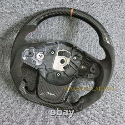 Real Carbon Fiber Steering Wheel Suede Fit Toyota Supra A90 MK5 2020-2024