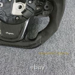 Real Carbon Fiber Steering Wheel Suede Fit Toyota Supra A90 MK5 2020-2024