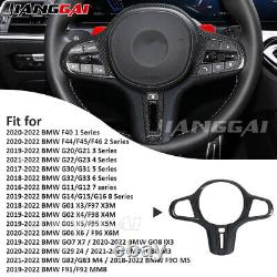 Real Carbon Fiber Steering Wheel Trim Replacement for BMW 3 5 Series G20 G30 G80