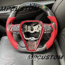 Real Carbon Fiber Steering Wheel fit For Toyota Camry 2018+ XSE V6 V4 xse se