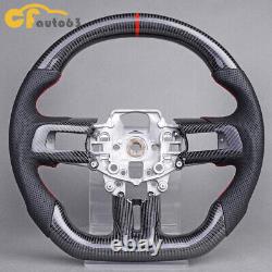 Real Carbon Fiber Steering Wheel for 2015-2023 FORD MUSTANG GT with CF Trim