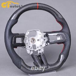 Real Carbon Fiber Steering Wheel for 2015-2023 FORD MUSTANG GT with CF Trim