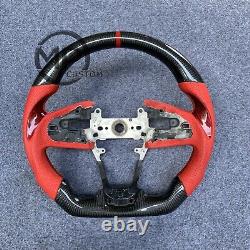 Real Carbon Fiber Steering Wheel for Honda Civic Gen 10th Type R FK8 2016-2021