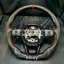 Real Carbon Fiber Steering wheel Honda Civic 11th Gen Black Leather 2022 2023