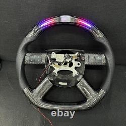 Real LED Carbon Fiber Steering Wheel Dodge Charger Challenger 2005-2010 Chrysler