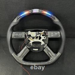 Real LED Carbon Fiber Steering Wheel Dodge Charger Challenger 2005-2010 Chrysler