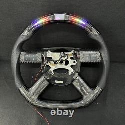 Real LED Carbon Fiber Steering Wheel Dodge Charger Challenger 2005-2010 Chrysler