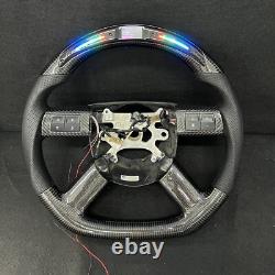 Real LED Carbon Fiber Steering Wheel Dodge Charger Challenger 2005-2010 Chrysler