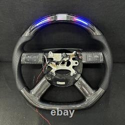 Real LED Carbon Fiber Steering Wheel Dodge Charger Challenger 2005-2010 Chrysler