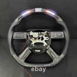 Real LED Carbon Fiber Steering Wheel Dodge Charger Challenger 2005-2010 Chrysler