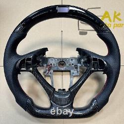 Real LED Carbon Sports Fiber Steering Wheel fit For Acura TL ILX ZDX 2009-2022