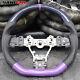 Real Purple Carbon Fiber Stitching Steering Wheel Fit 15+ Subaru STI WRX