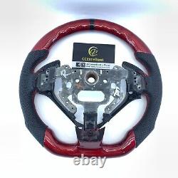 Real Red Carbon Fiber Steering Wheel Fit For 2004-2008 Acura TL Sport Type R