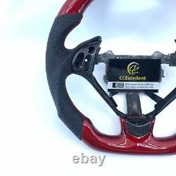 Real Red Carbon Fiber Steering Wheel Fit For 2004-2008 Acura TL Sport Type R