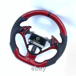 Real Red Carbon Fiber Steering Wheel Fit For 2004-2008 Acura TL Sport Type R