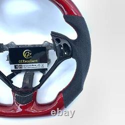 Real Red Carbon Fiber Steering Wheel Fit For 2004-2008 Acura TL Sport Type R