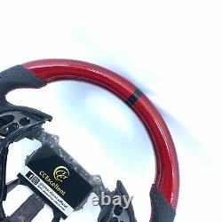 Real Red Carbon Fiber Steering Wheel Fit For 2004-2008 Acura TL Sport Type R
