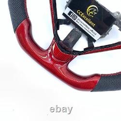 Real Red Carbon Fiber Steering Wheel Fit For 2004-2008 Acura TL Sport Type R