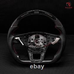 Real carbon fiber Customized Sport LED Steering Wheel 2018-21 RS S A 6 7 Q5 Q8