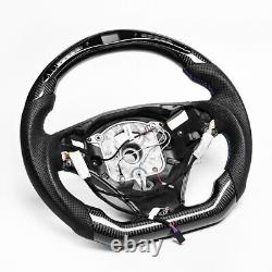 Real carbon fiber Flat Customized LED Steering Wheel E90 91 92 93 For M3 Only