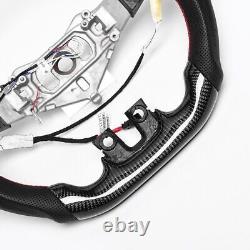 Real carbon fiber Flat Customized Sport LED Steering Wheel 2012-2014 Challenger