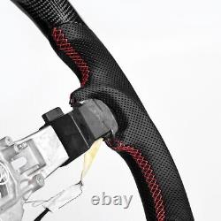 Real carbon fiber Flat Customized Sport LED Steering Wheel 2012-2014 Challenger