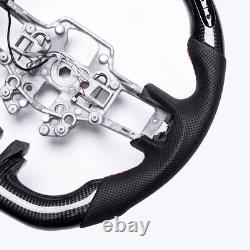 Real carbon fiber Flat Customized Sport LED Steering Wheel 2018-2021 MUSTANG GT