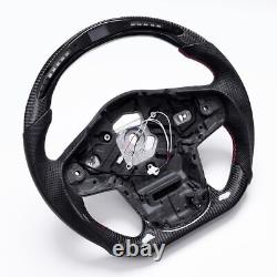 Real carbon fiber Flat Customized Sport LED Steering Wheel for 2019-2024 Supra