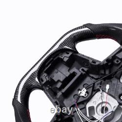 Real carbon fiber Flat Customized Sport LED Steering Wheel for 2019-2024 Supra