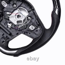 Real carbon fiber Flat Customized Sport LED Steering Wheel for 2019-2024 Supra