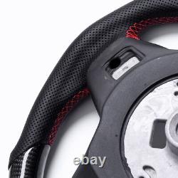 Real carbon fiber Flat Customized Sport LED Steering Wheel for 2019-2024 Supra