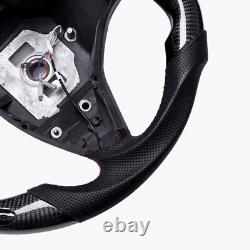 Real carbon fiber Flat Customized Sport No Heated LED Steering Wheel Model X S