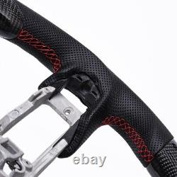 Real carbon fiber Flat Customized Sport No Heated Steering Wheel For MUSTANG GT