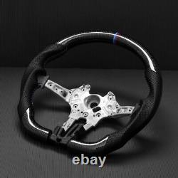 Real carbon fiber Flat Customized Sport Steering Wheel BMW F10 528I Withheatde OEM