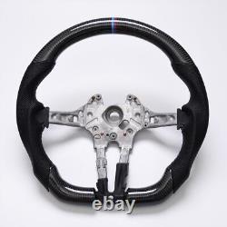 Real carbon fiber Flat Customized Sport Steering Wheel BMW F10 528I Withheatde OEM
