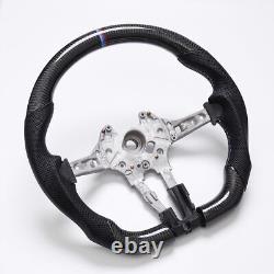 Real carbon fiber Flat Customized Sport Steering Wheel BMW F10 528I Withheatde OEM