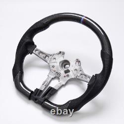Real carbon fiber Flat Customized Sport Steering Wheel BMW F10 528I Withheatde OEM
