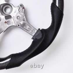 Real carbon fiber Flat Customized Sport Steering Wheel BMW F10 528I Withheatde OEM