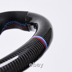 Real carbon fiber Flat Customized Sport Steering Wheel BMW F10 528I Withheatde OEM
