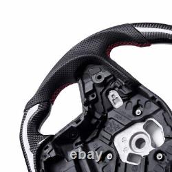 Real carbon fiber Flat Customized Sport Steering Wheel Toyota 2019-2024 Supra