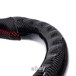 Real carbon fiber Flat Customized Sport Universal LED Steering Wheel IS 250 350